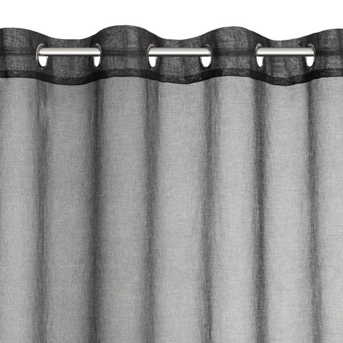 Firana gotowa EUROFIRANY Carli 140 x 250 cm Czarny