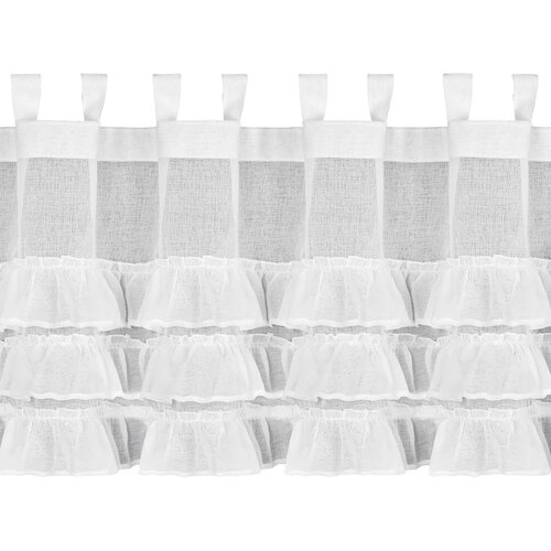 Firana gotowa EUROFIRANY Lilian 1 150 x 45 cm Biały