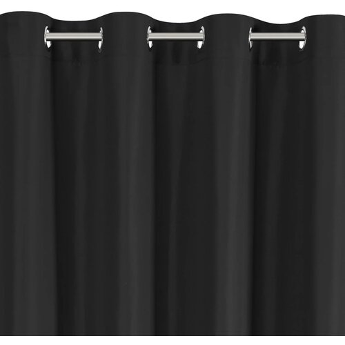 Zasłona EUROFIRANY Adari 140 x 250 cm Czarny