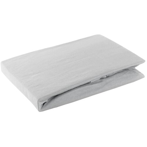 Prześcieradło EUROFIRANY Jersey D91 z gumką 240 x 220 cm Jasnoszary
