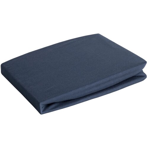 Prześcieradło EUROFIRANY Jersey D91 z gumką 240 x 220 cm Granatowy