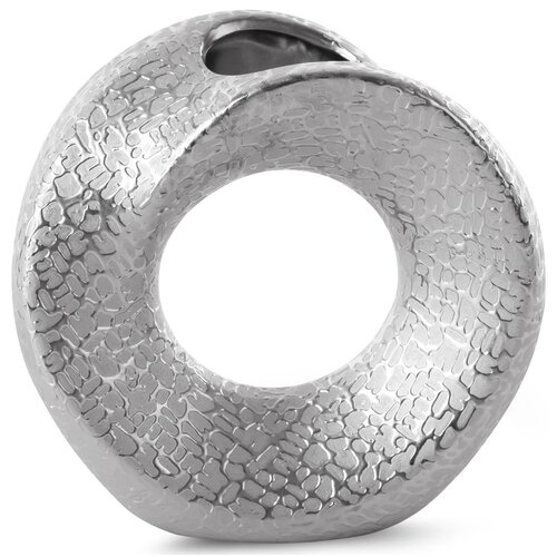 Wazon EUROFIRANY Riso 19 x 7 x 18 cm Srebrny