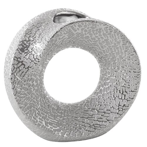 Wazon EUROFIRANY Riso 23 x 9 x 22 cm Srebrny