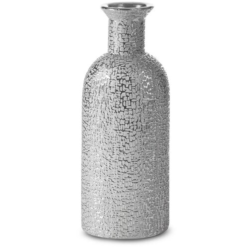 Wazon EUROFIRANY Riso 12 x 8 x 30 cm Srebrny