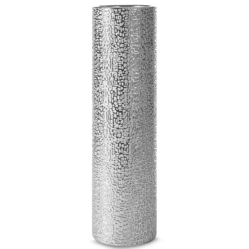 Wazon EUROFIRANY Riso 11 x 40 cm Srebrny