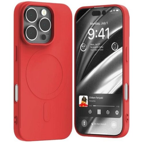 Etui MERCURY Semi-Silicone MagSafe do Apple iPhone 16 Pro Czerwony