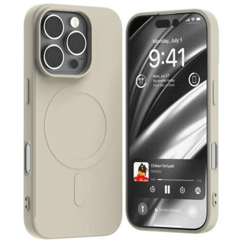 Etui MERCURY Semi-Silicone MagSafe do Apple iPhone 16 Pro Kamienny szary
