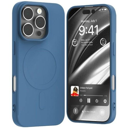 Etui MERCURY Semi-Silicone MagSafe do Apple iPhone 16 Pro Niebieski