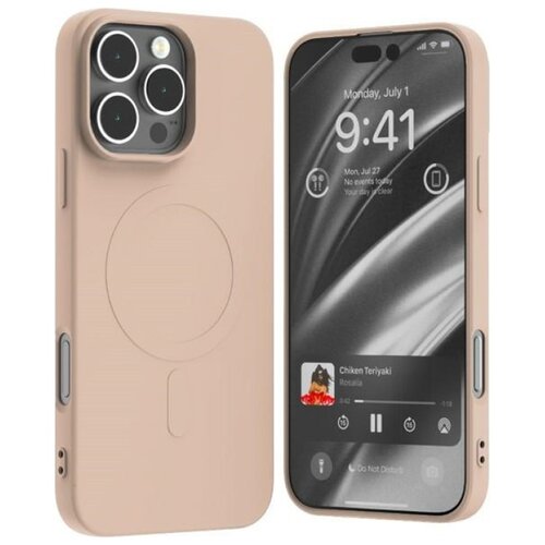Etui MERCURY Semi-Silicone MagSafe do Apple iPhone 16 Pro Max Piaskowy róż
