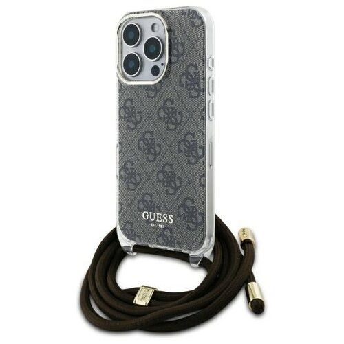 Etui GUESS Crossbody Cord 4G Print do Apple iPhone 16 Pro Max Brązowy