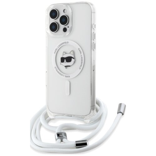 Etui KARL LAGERFELD IML Choupette Head & Cord MagSafe do Apple iPhone 16 Pro Max Przezroczysty