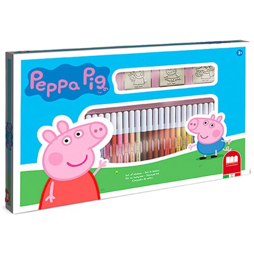 Zestaw kreatywny MULTIPRINT Pieczątki i pisaki Świnka Peppa 043-57875