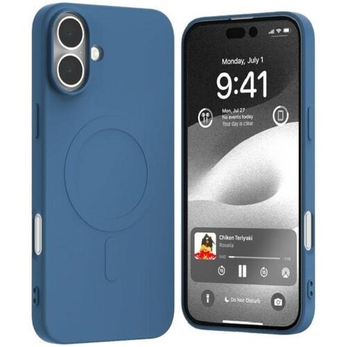 Etui MERCURY Semi-Silicone MagSafe do Apple iPhone 16 Plus Niebieski