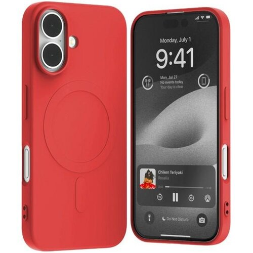 Etui MERCURY Semi-Silicone MagSafe do Apple iPhone 16 Czerwony