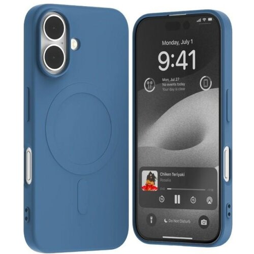 Etui MERCURY Semi-Silicone MagSafe do Apple iPhone 16 Niebieski