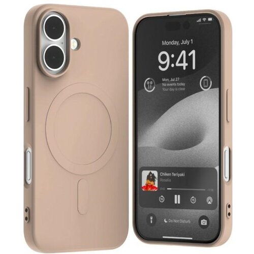 Etui MERCURY Semi-Silicone MagSafe do Apple iPhone 16 Piaskowy róż