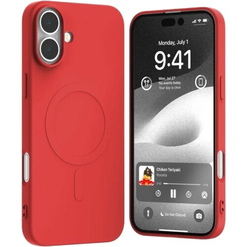 Etui MERCURY Semi-Silicone MagSafe do Apple iPhone 16 Plus Czerwony