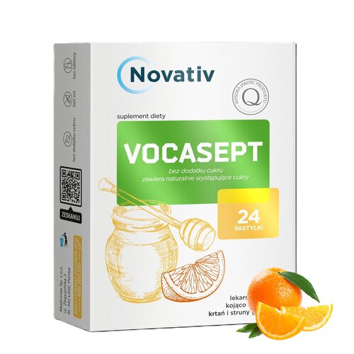 Suplement diety NOVATIV Vocasept Pomarańczowy (24 pastylki)
