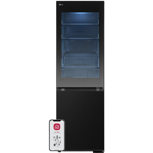 Lodówka LG GBG5160CEV No Frost 185cm Srebrna DoorCooling+ LinearCooling Smart Diagnosis