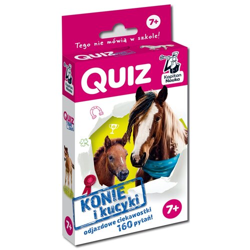Książka z zadaniami Quiz Konie i kucyki (miękka okładka)