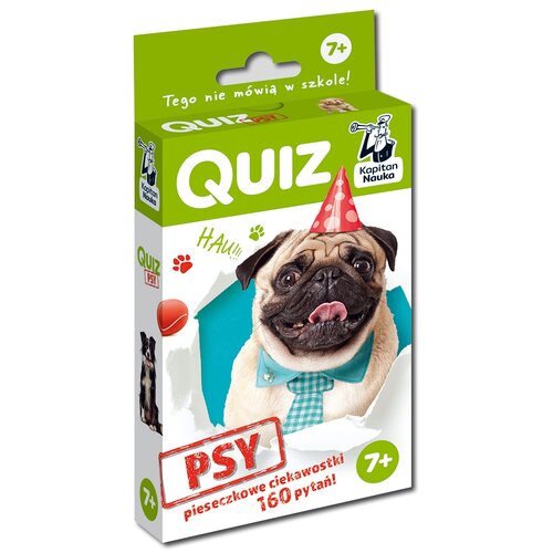 Książka z zadaniami Quiz Psy (miękka okładka)