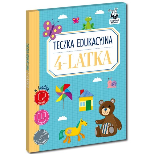 Książka z zadaniami Teczka edukacyjna. Ćwiczenia 4-latka (miękka okładka)