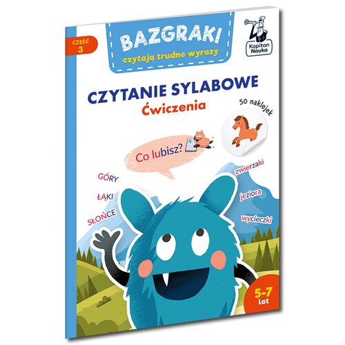 Kolorowanka Bazgraki czytają trudne wyrazy Czytanie sylabowe Ćwiczenia (miękka okładka)