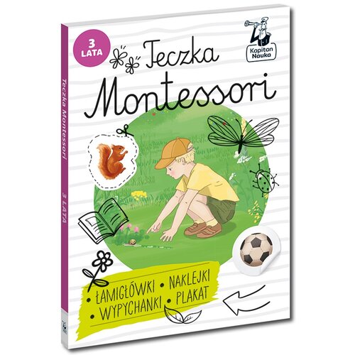 Książka z zadaniami Teczka Montessori. 3 lata (miękka okładka)