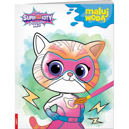 Kolorowanka Disney Junior Superkoty Maluj Wodą MW-9122 (miękka okładka)