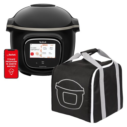 Multicooker TEFAL Cook4Me Touch CY9128 (Wi-Fi) + Torba transportowa TEFAL XA607800 Cook4Me oraz dostępem do ponad 1000 darmowych przepisów