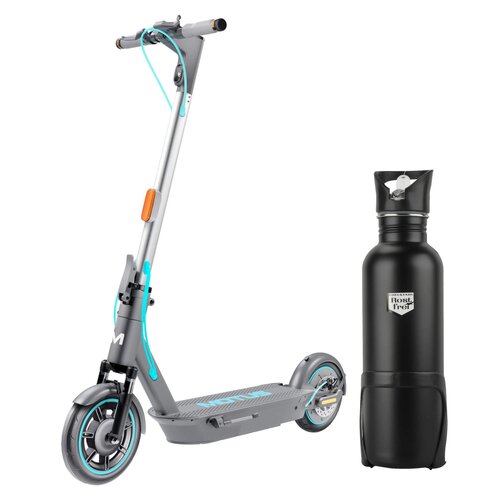 Hulajnoga elektryczna MOTUS Scooty 10 Plus 2023 Turkusowy kierunkowskazy + Bidon termiczny FISCHER z uchwytem 86057 750 ml