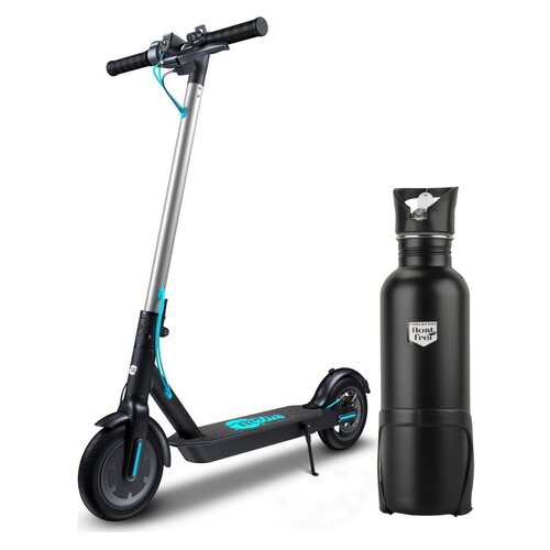 Hulajnoga elektryczna MOTUS Scooty 8.5 25km 350W 8.5" Czarno-turkusowy + Bidon termiczny FISCHER z uchwytem 86057 750 ml