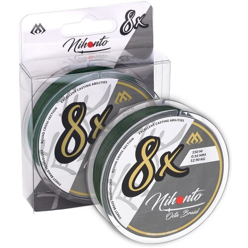 Plecionka MIKADO Nihonto Octa Braid 0.16 mm / 150 m Zielony