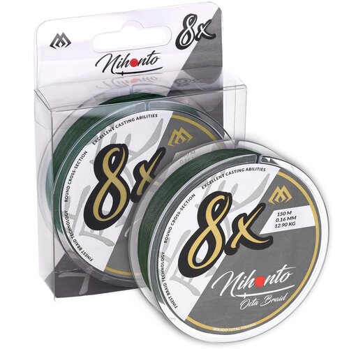 Plecionka MIKADO Nihonto Octa Braid 0.18mm / 150 m Zielony