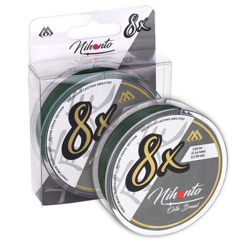 Plecionka MIKADO Nihonto Octa Braid 0.20 mm / 150 m Zielona
