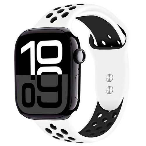 Pasek CRONG Duo Sport do Apple Watch (38/40/41/42mm) Biało-czarny