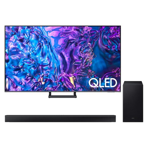 Telewizor SAMSUNG QE55Q74D 55" QLED 4K 120Hz Tizen TV Dolby Atmos HDMI 2.1 + Soundbar SAMSUNG HW-B750D EN Czarny