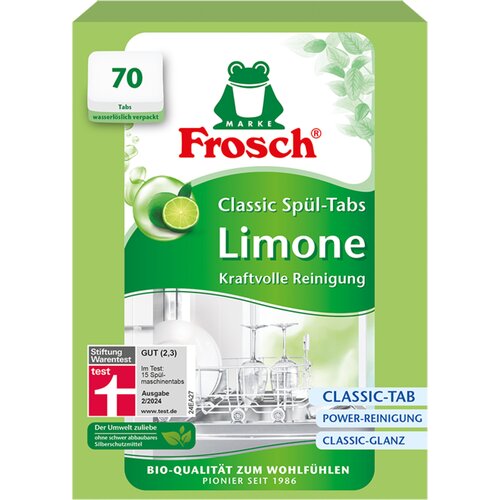 Tabletki do zmywarek FROSCH Limonkowe Classic - 70 szt.