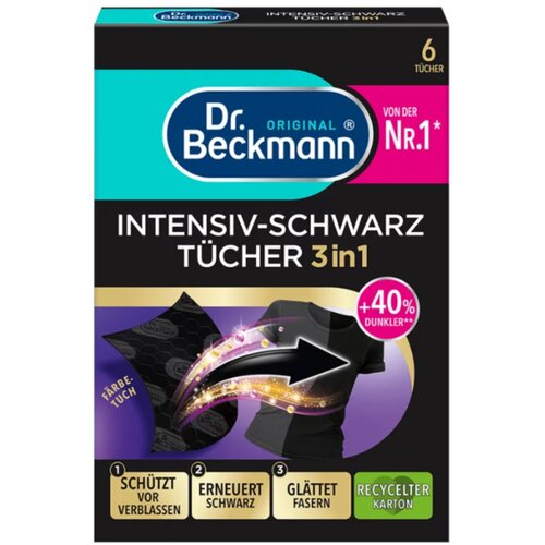 Chusteczki do prania DR BECKMANN przywracające czerń (6 sztuk)
