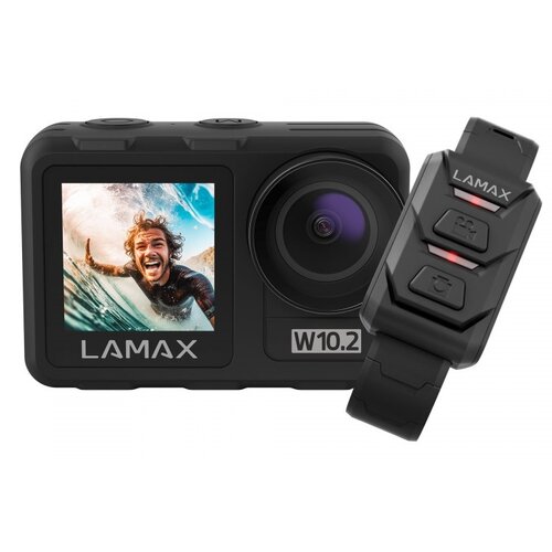 Kamera sportowa LAMAX W10.2 4K/60FPS, dwa wyświetlacze, MAXsmooth 2.0, wodoszczelna do 12m bez etui, Wi-Fi