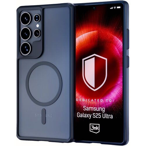 Etui 3MK Satin Armor MagCase do Samsung Galaxy S25 Ultra Przezroczysto-czarny