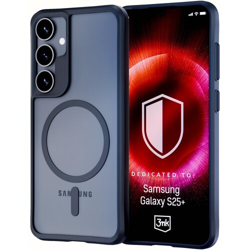 Etui 3MK Satin Armor MagCase do Samsung Galaxy S25+ Przezroczysto-czarny