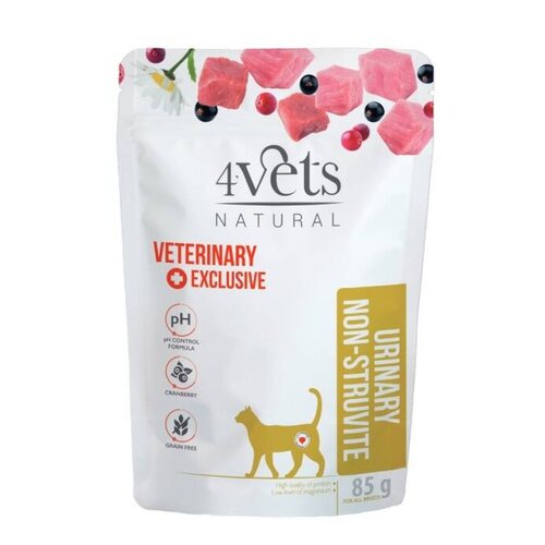 Karma dla kota 4VETS NATURAL Urinary Non-struvite Indyk z jagnięciną 85 g