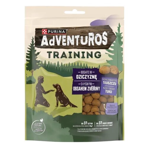 Przysmak dla psa ADVENTUROS Training Bogate w Dziczyznę (6 x 115 g)