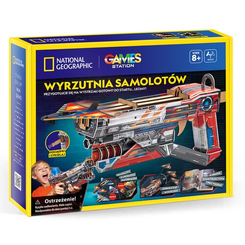 Puzzle 3D CUBIC FUN National Geographic Stem wyrzutnia samolotów 306-DS1091H (306 elementów)