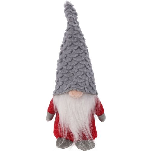 Mikołaj CHRISTMAS DECORATION z łuskami 22 cm Szary