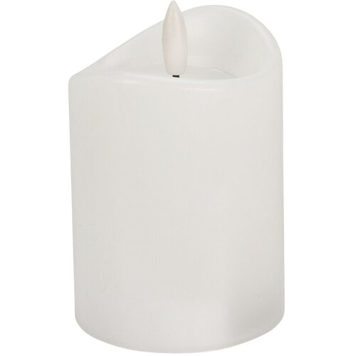 Świeca dekoracyjna CHRISTMAS GIFTS Led Timer 70 x 125 mm Biała
