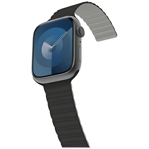 Pasek ARAREE Silicone Link do Apple Watch 2/3/4/5/6/7/8/9/SE/SE 2/SE 2022 (38/40/41mm) Czarno-szary