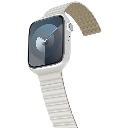 Pasek ARAREE Silicone Link do Apple Watch 2/3/4/5/6/7/8/9/10/SE/SE 2/SE 2022 (42/44/45/49mm) Biało-zielony