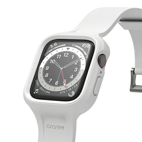 Etui ARAREE Duple Pro do Apple Watch 4/5/6/7/8/9/SE/SE 2 (44/45mm) Biały